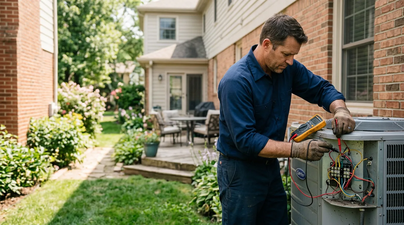 HVAC technician working near Baskerville, VA